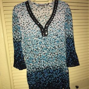 Avenue Pleaded Embellished Tunic